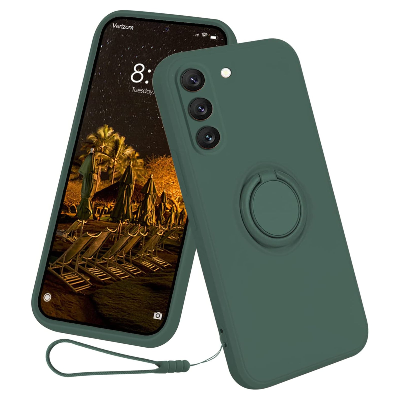Liquid Silicone Phone Case for Samsung Galaxy S23 Ring Kickstand Phone Back Cover with Lanyard Liquid Silicone Phone Case for Samsung Galaxy S23 Ring Kickstand Phone Back Cover with Lanyard